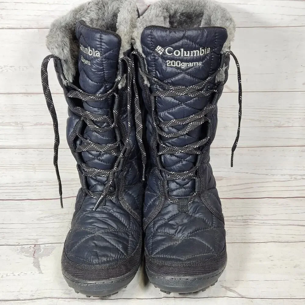 Columbia Minx Mid III Winter Boots Women's Black US 7.5 Waterproof Insulated
